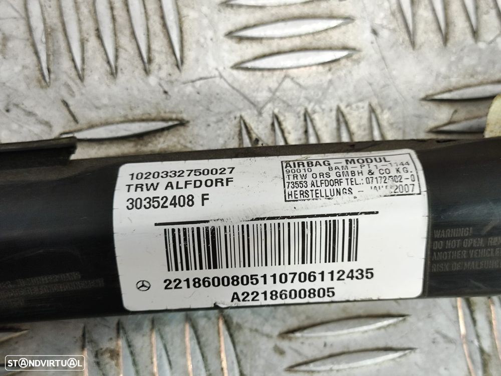 Conjunto Cortinas Laterais Airbag Esquerda Direita Mercedes Benz Classe S W221 A2218600805 A2218600905 - 5