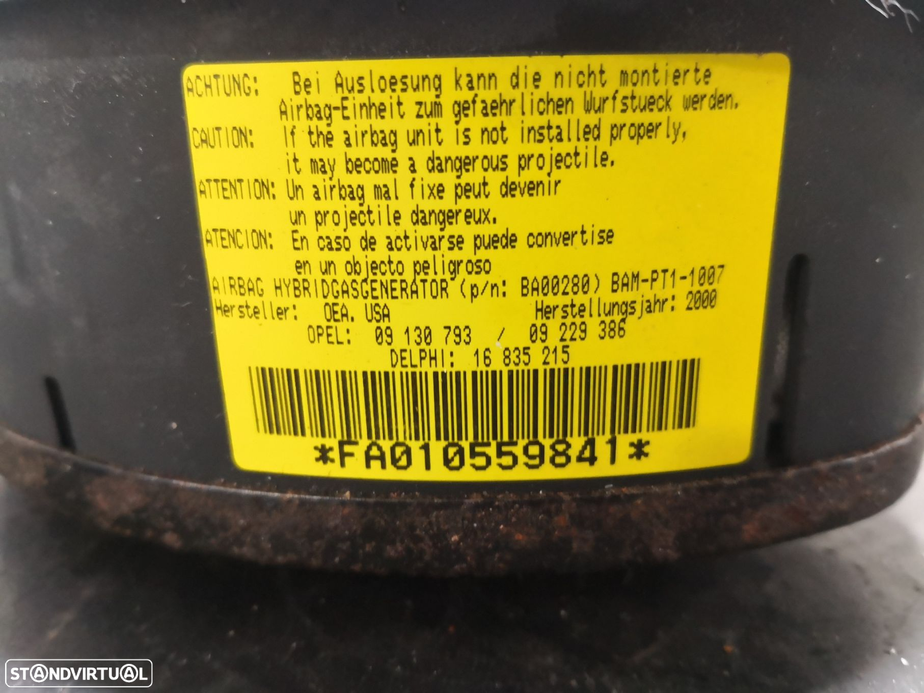 Airbag Volante Opel Corsa C (X01) - 4