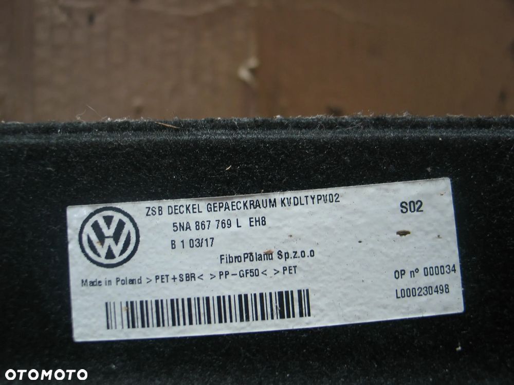 polka bagaznika vw tiguan 2 II 5NA 5NA867769L 16-24r. oryginal czarna - 7