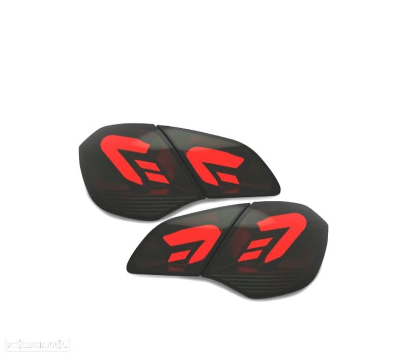 CONJUNTO DE FAROLINS CARDNA PARA OPEL ASTRA J 09-15 VERMELHO FUMADO - 1