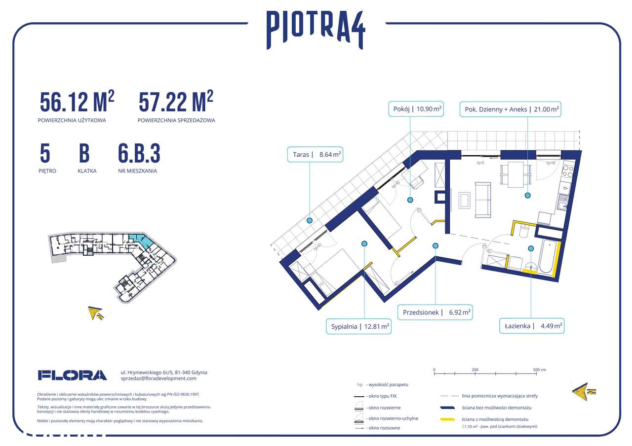 3-pokojowe mieszkanie 56m2 + taras Bez Pośredników - Pełny obrazek: 2/11