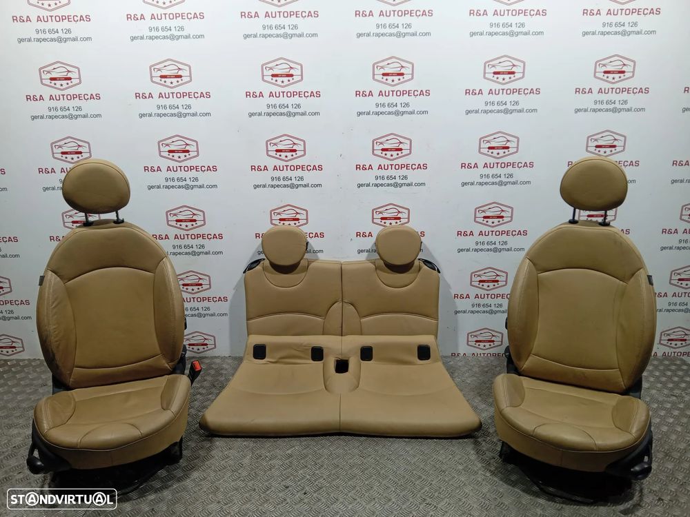 Conjunto de Bancos Mini Cooper S R57 Lci em Beje e Pele - 14