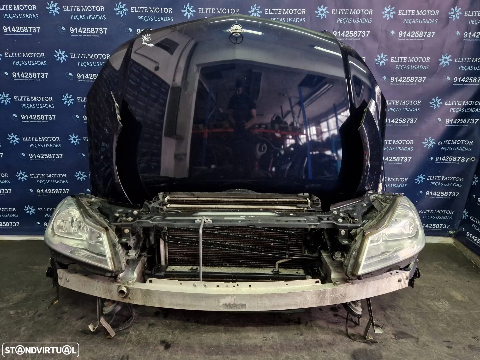 Frente completa usada MERCEDES CLASS C W204 FACELIFT FASE 2 CDI parachoques oticas capot guardalamas reforço - 6