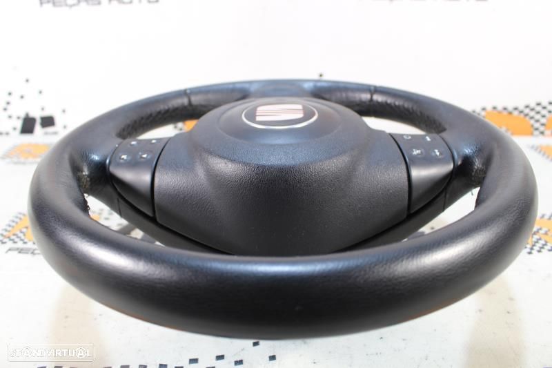 Volante Seat Leon (1P1)  Volante Seat Leon 1P Em Pele - 6