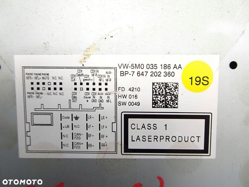 radio cd volkswagen polo v 6r 5m0035186aa - 8
