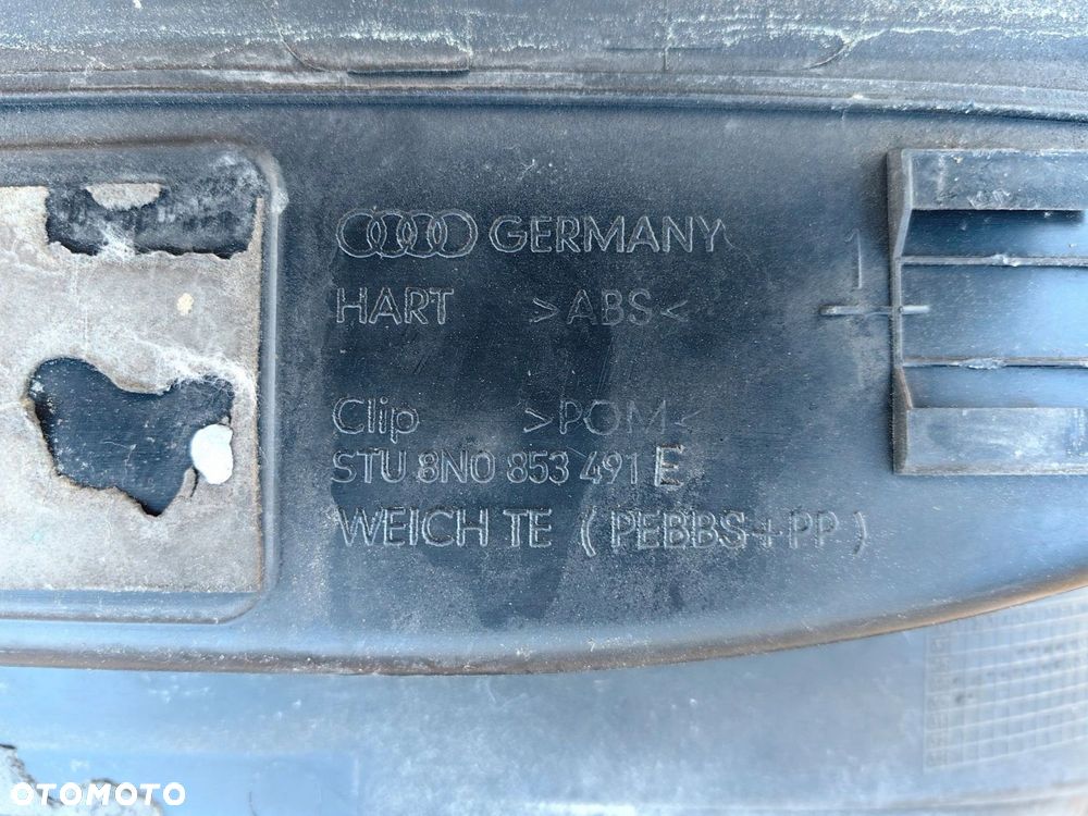 Listwy nakładki na progi wewnętrzne AUDI TT 8N 8N0853492 8N0853491 komplet - 8