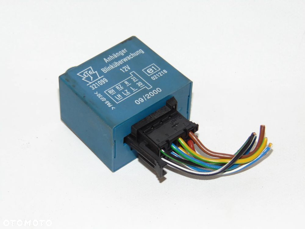 Moduł przekaźnik sterownik świateł haka holowniczego przyczepy 321099 021218 Anhanger Blinkuberwachung VW Volkswagen Skoda Seat Audi Mercedes Volvo Opel Ford Toyota - 3
