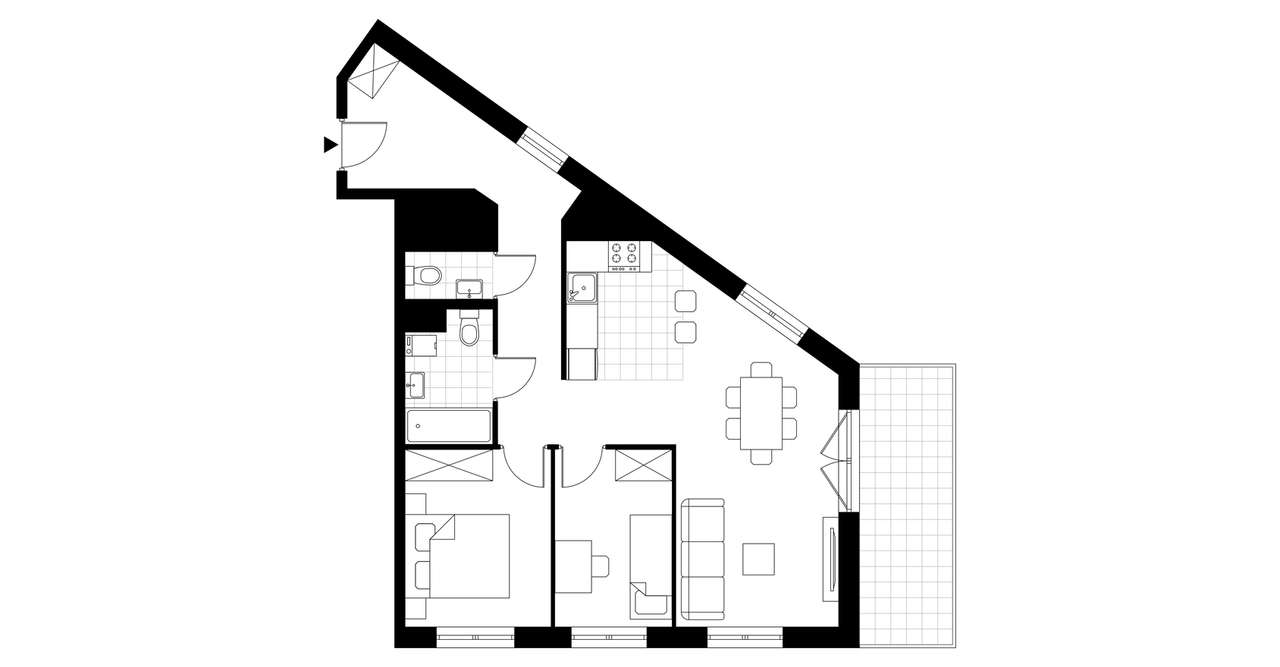 3-pokojowe mieszkanie 64m2 + balkon Bezpośrednio - Pełny obrazek: 4/12
