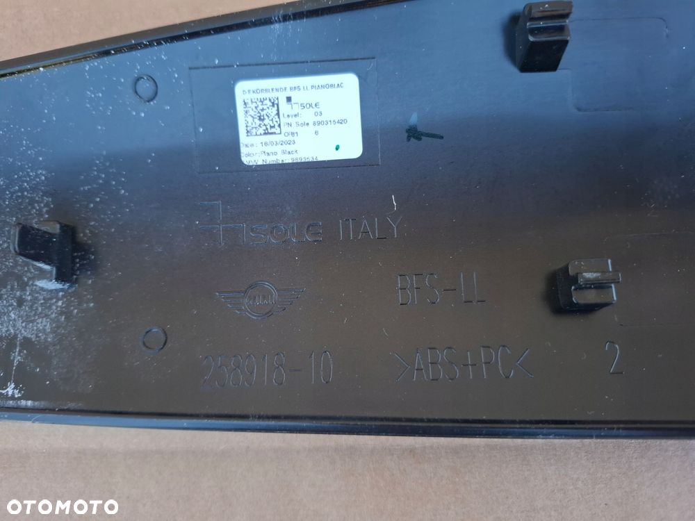 dekor listwa ozdobna mini f56 piano black oryginał ładny stan - 4