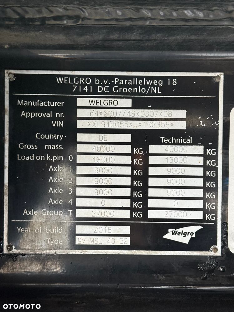 Welgro SAF 3 OSIE 2018 Beczka do paszy Silos Paszowóz - 7