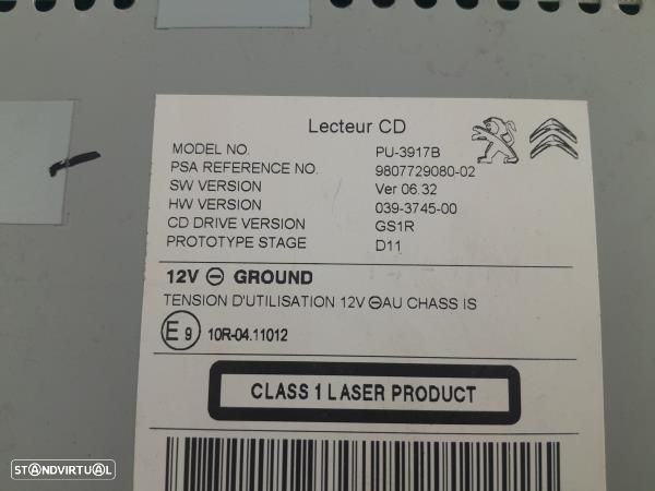 Leitor Cd´S / Dvd Peugeot 508 Sw I (8E_) - 2