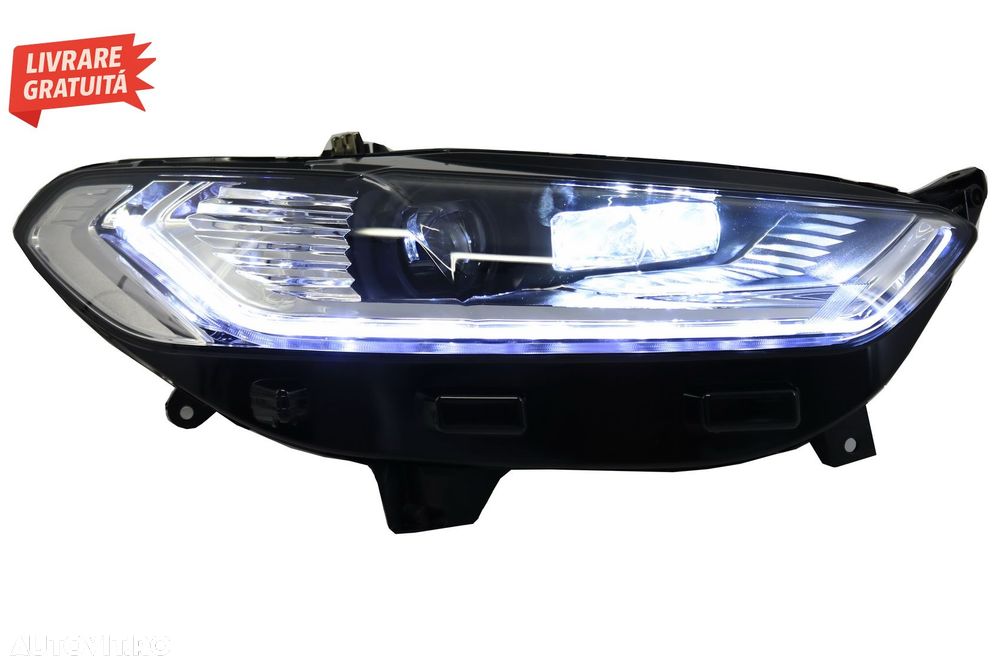 Faruri LED DRL Ford Mondeo MK5 (2013-2016) Semnalizare Secventiala Crom- livrare gratuita - 6