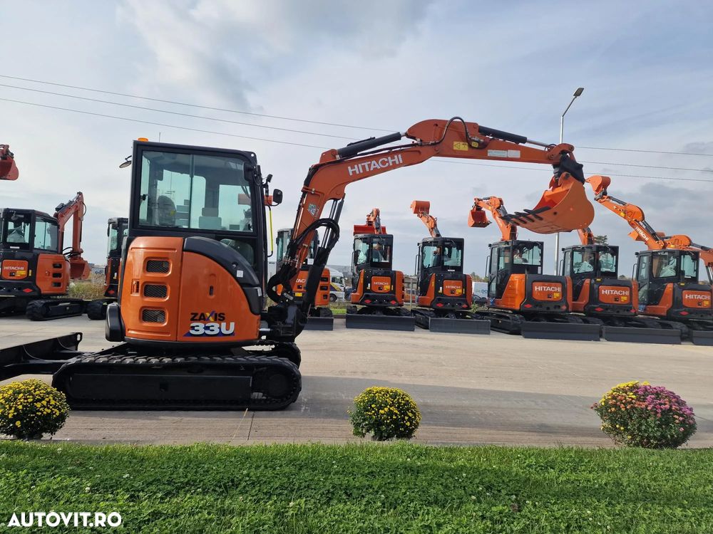 Hitachi ZX33U-6, Masa Operationala 3,7t, 2023, 1.305h, CUPLA RAPIDA HIDRAULICA+3 CUPE NOI, SistemAntifurt, Inst picon, senile 80% bune, Aer conditionat, Adancime sapare 5m, Ridica 2,8tone, Motor 25CP, posibilitate leasing 4 ani, CA NOU-PROMOTIE 36900 EUR+Tva - 9