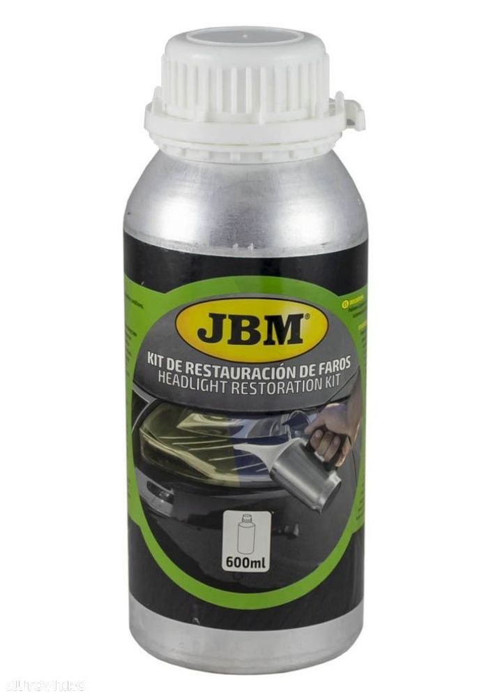 Kit restaurare faruri auto cu polimer lichid 600 ml  JBM  Nou  Sigilat - 5
