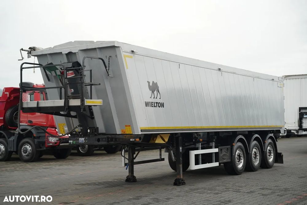 Wielton / SEMIREMORCĂ BASCULANTĂ - 46 m³ / ALUMINIU / AXĂ RIDICABILĂ / AXE SAF / GREUTATE: 6.130 KG / - 4
