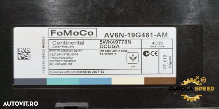 Modul confort AV6N-19G481-AM Ford Focus 3 [2011 - 2015] - 2