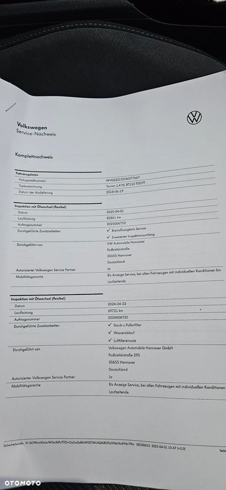 Volkswagen Touran 1.4 TSI BMT Highline DSG - 21