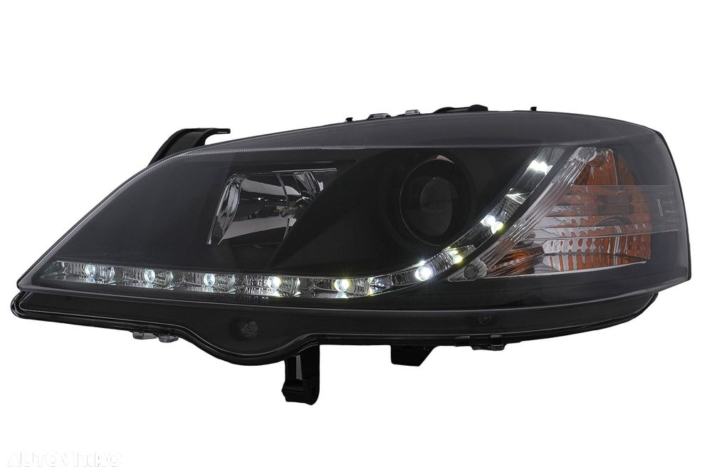 Faruri LED DRL compatibil cu Opel Astra G (09.1997-02.2004) Negru - 2