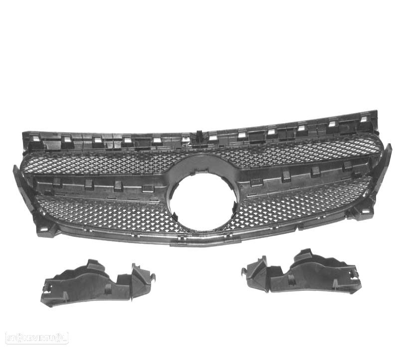 GRELHA FRONTAL MERCEDES CLA W117 2013-2016 LOOK AMG PRETO BRILHO - 2