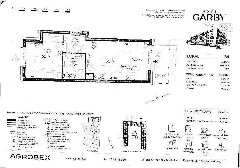 Mieszkanie na sprzedaż, 2 pokoje, 40 m², Garby