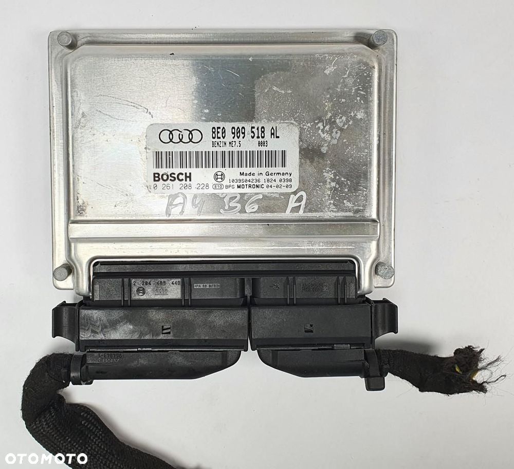 KOMPUTER STEROWNIK ECU SILNIKA AUDI A4 B6 1.8 T 8E0909518AL - 1
