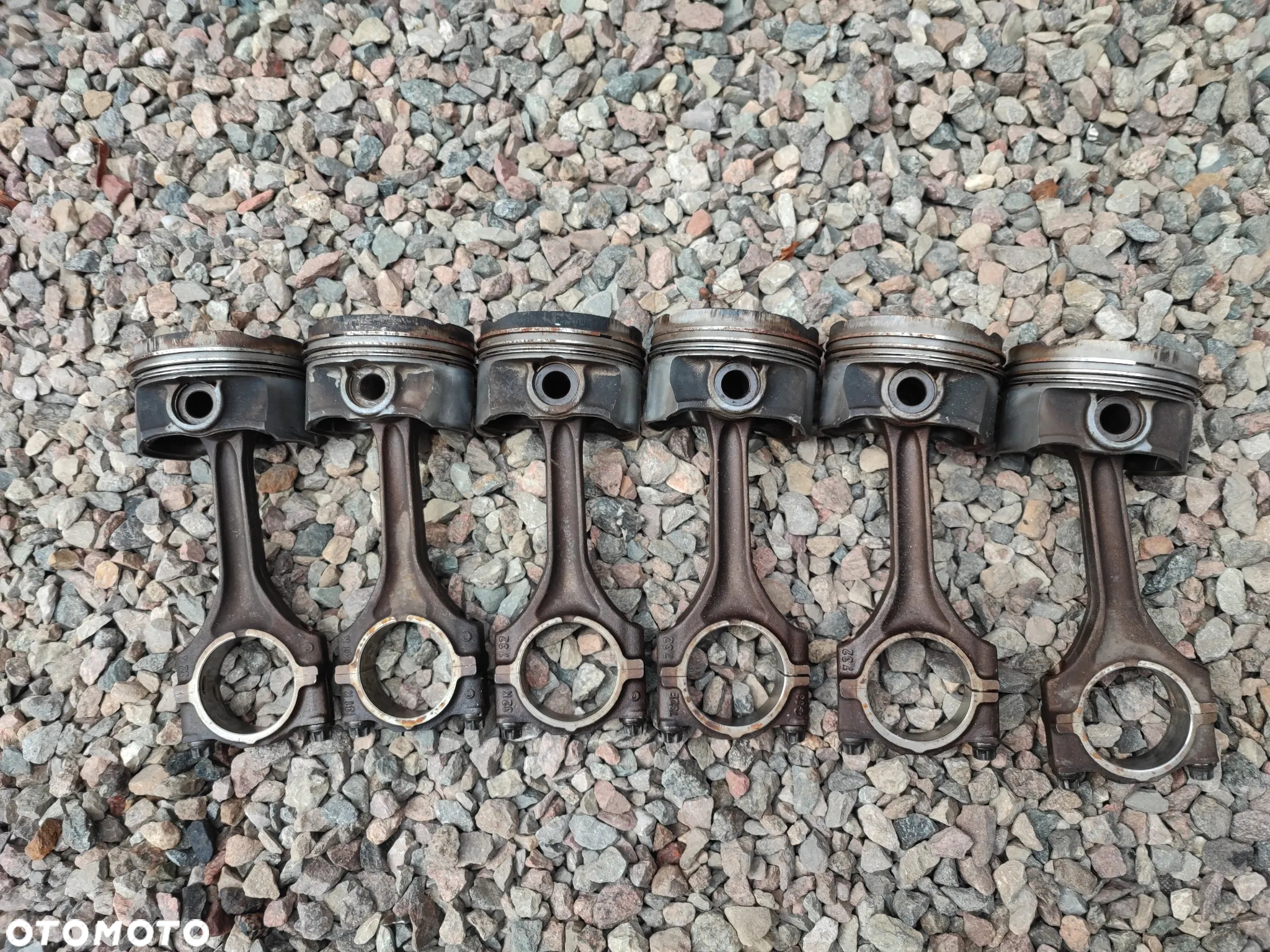 BMW E36 / E39 / E38 / Z3 / E34  ORYGINALNE TŁOKI + KORBOWODY DO SILNIKÓW GAMY M52B25 / M50B25 1XVANOS O NR. 11 24 1 739 725 / 11 24 1 437 211 / 11 25 1 703 456 OEM W DOBRYM STANIE - 2