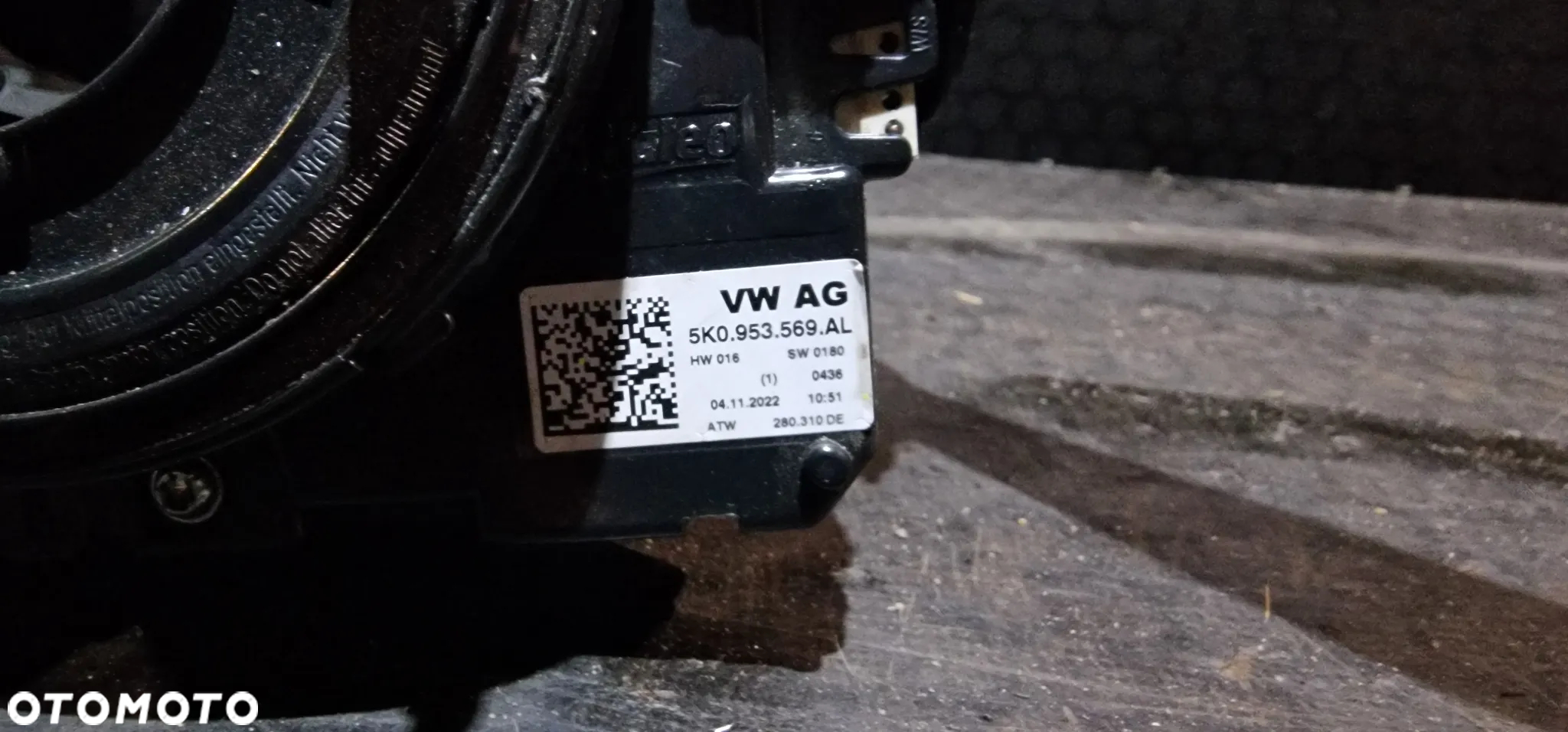 TAŚMA ZWIJAK AIRBAG+manetki 5K0953569AL VW SEAT SKODA - 4
