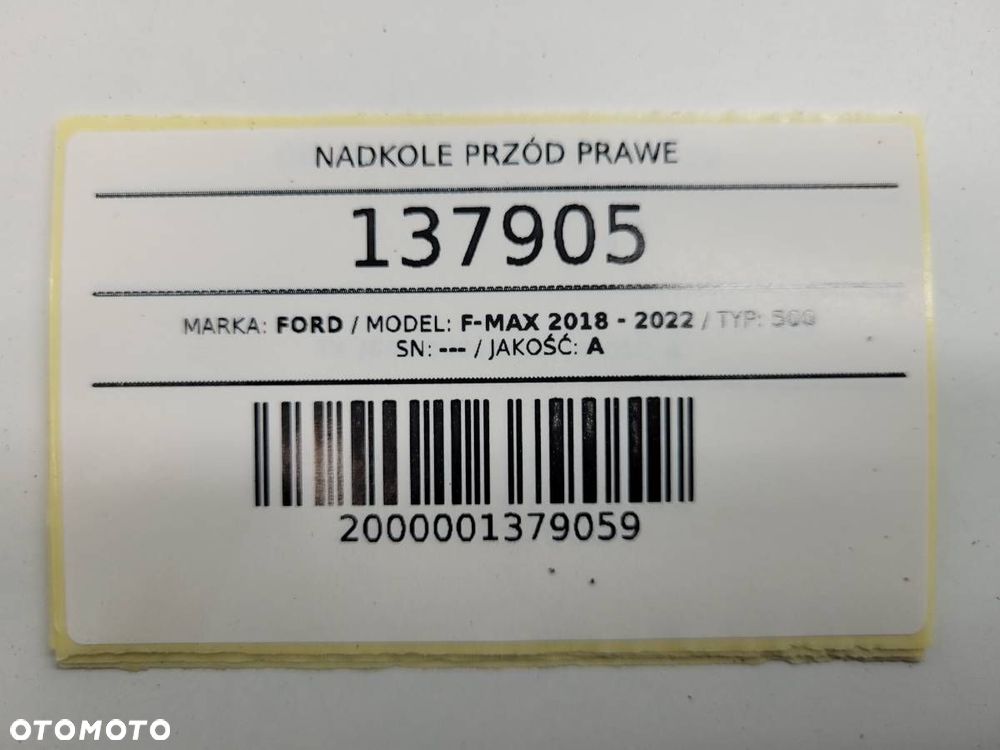 NADKOLE PRZÓD PRAWE FORD F-MAX 500 EURO 6 2019 EU - 7