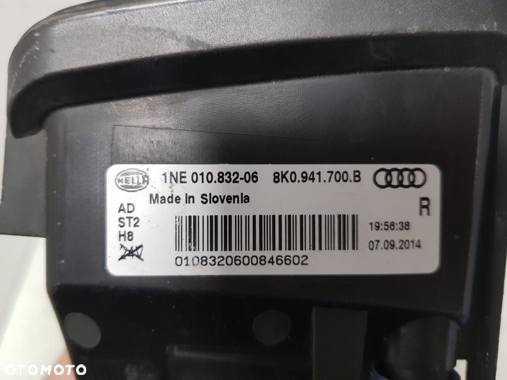 ORYGINALNA PRAWA LAMPA PRZECIWMGIELNA PRAWY HALOGEN AUDI A4 B8 LIFT 12-15r 8K 8K0941700B - 7