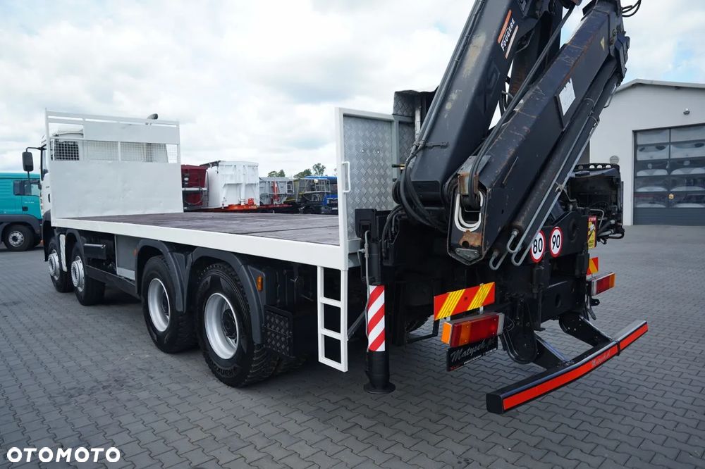 MAN TGA 35.360 /  PLATFORMA 8x4 + HDS HIAB 166 D-4 / MAX UDŹWIG: 4 600 KG /  ROTATOR / PILOT - 18