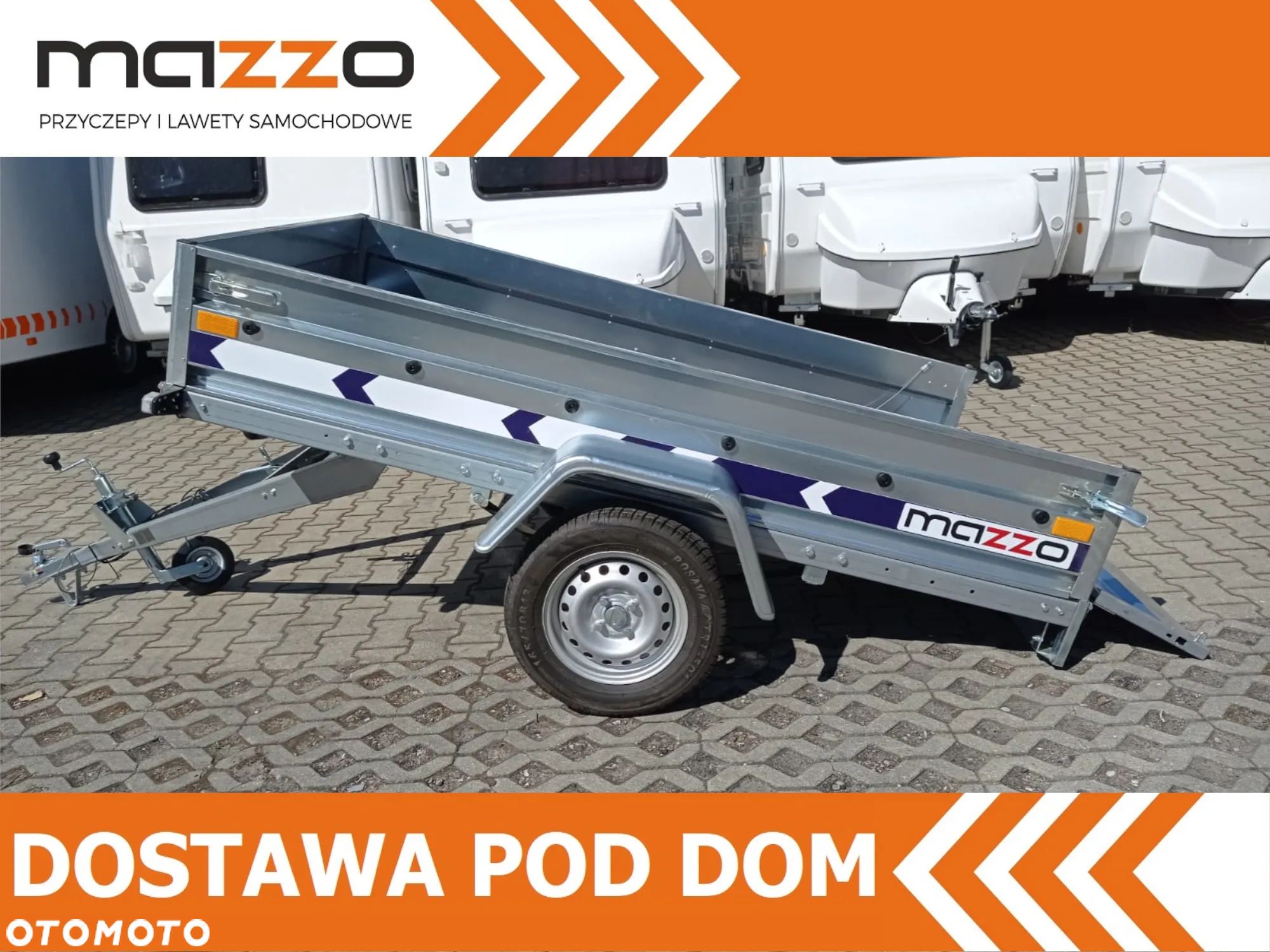 Niewiadów DOSTAWA! Przyczepka lekka wym. 232x132x35, BG7323YU UCHYLNA, resor i amortyzator! Otwierane i demontowalne burty przód/tył, kat.B - 1