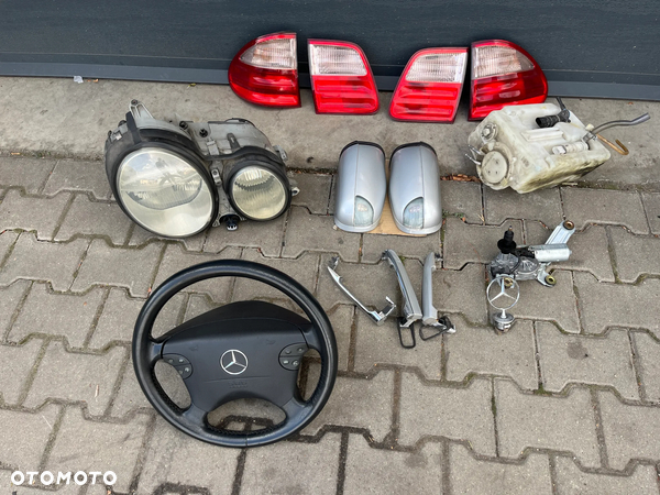 W210 E-KLASA lampa przód prawa ksenon lusterko lewe prawe zbiornik spryskiwaczy
