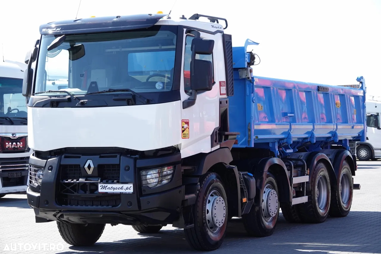 Renault C 460 / 8x4 / BASCULANTE + HIDROBOARD / BORDMATIC / MEILLER KIPPER / EURO 6 - 9