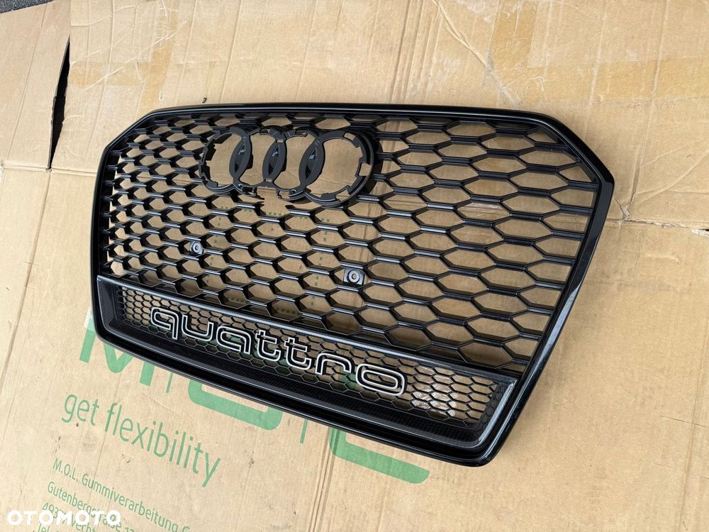 Audi rs6 4g grill atrapa carbon unikat quattro oryginal demontaz - 4