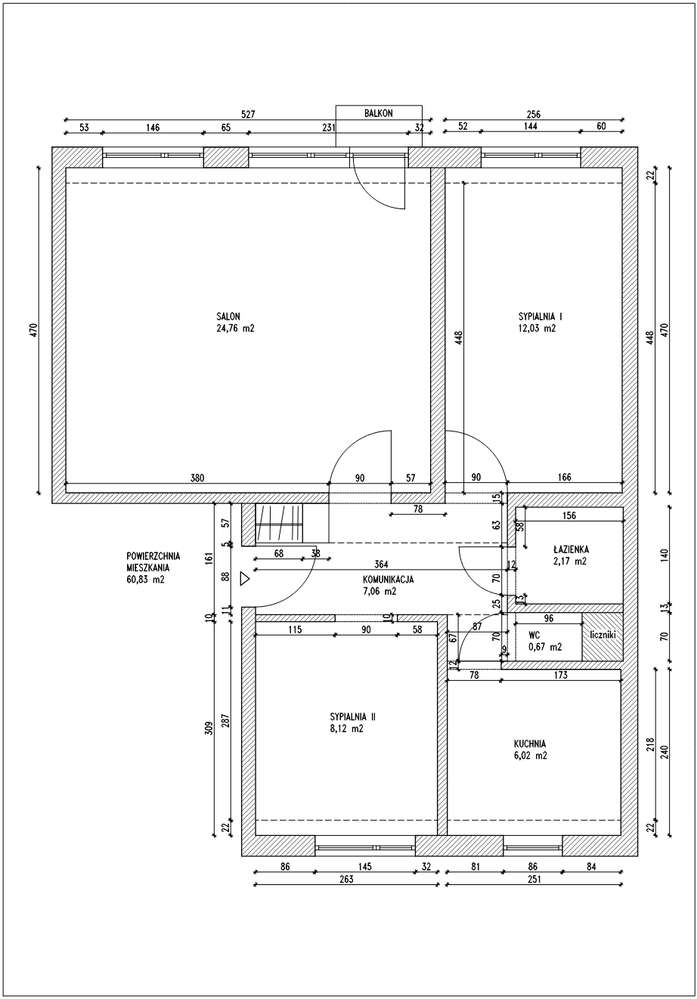 Mieszkanie na sprzedaż, 4 pokoje, 61 m², Ostrołęka