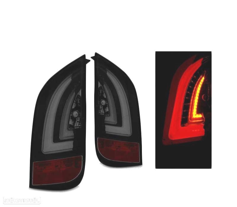 FAROLINS TRASEIROS LED VOLKSWAGEN VW UP! 11- PARA SKODA CITIGO 11- BLACK SMOKED PRETO FUMADO ESCURE - 1