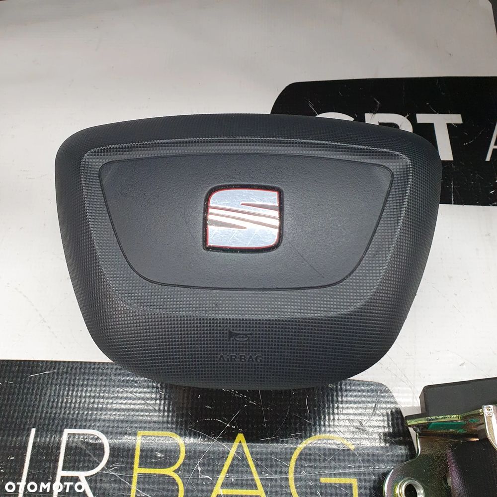 SEAT IBIZA 6J AX2 DESKA ROZDZIELCZA KONSOLA KOKPIT PULPIT PODUSZKI AIRBAG AIR BAG PASY KIT SET - 6