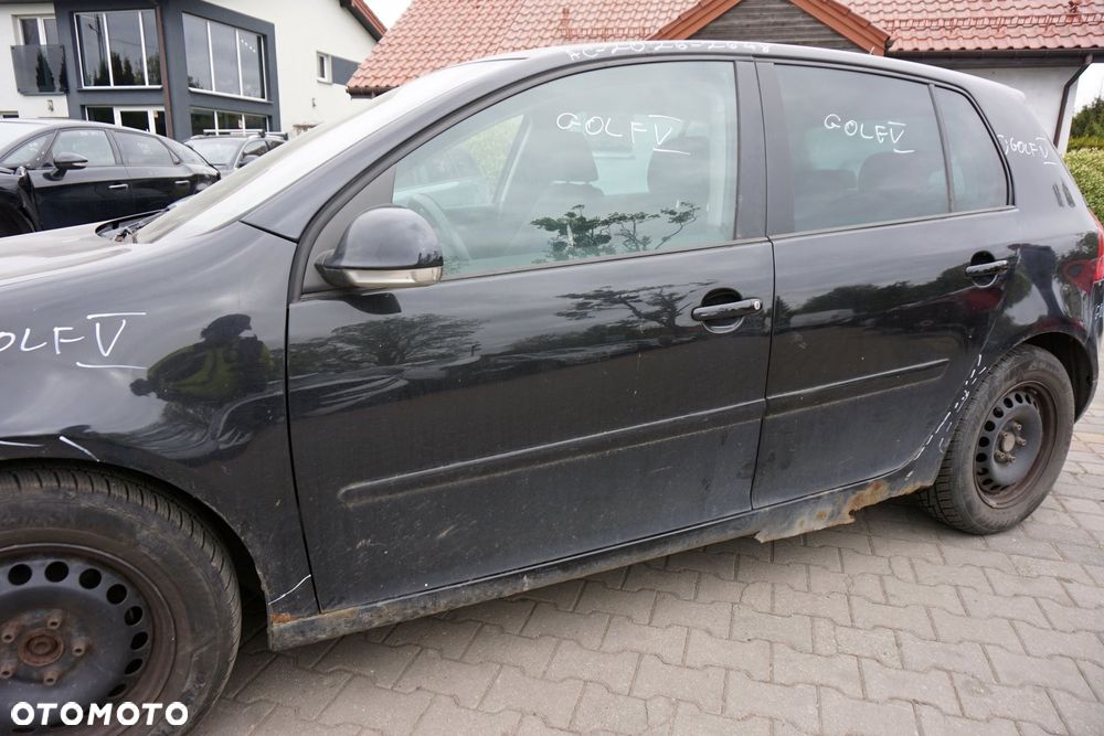 DRZWI PRZEDNIE LEWE GOLF V 5D HB LC9Z  CZARNY VOLKSWAGEN 2003-2009 - 4