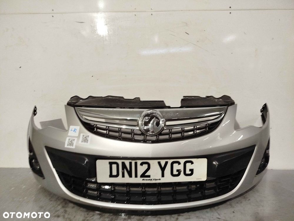 + ZDERZAK PRZÓD PRZEDNI OPEL CORSA D LIFT FL Z176 SREBRNY HALOGENY - 1