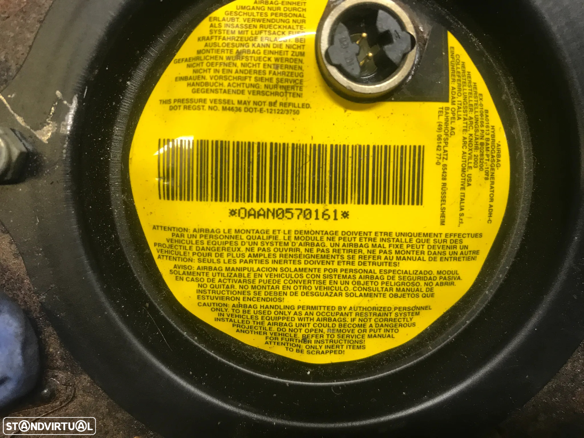 AIRBAG DO VOLANTE OPEL CORSA C 01-05 - 4