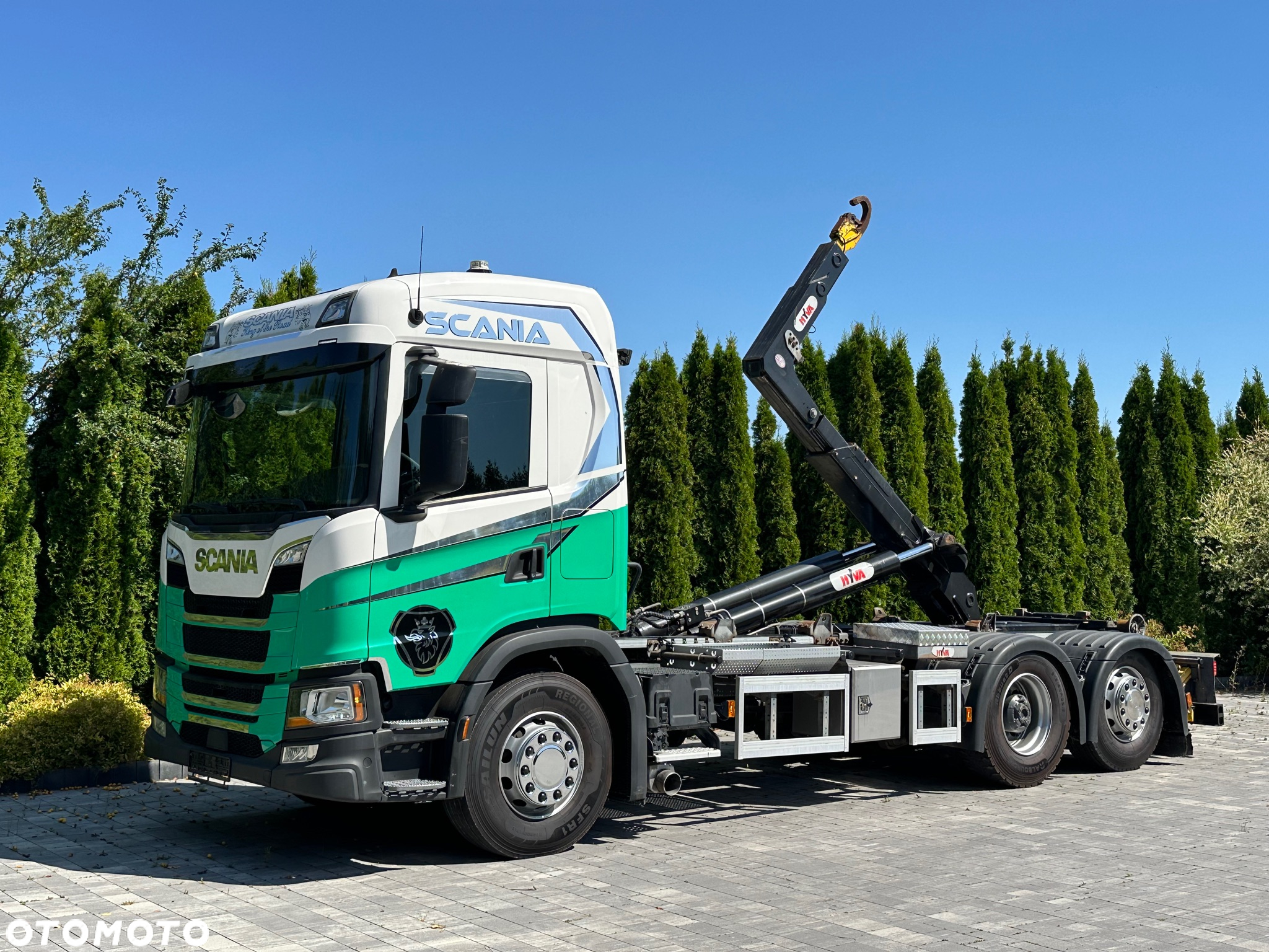 Scania / G450 / 6X2 / HAKOWIEC / HYVA 22.60.SK  / Oś-SKRĘTNA-PODNOSZONA / - 3