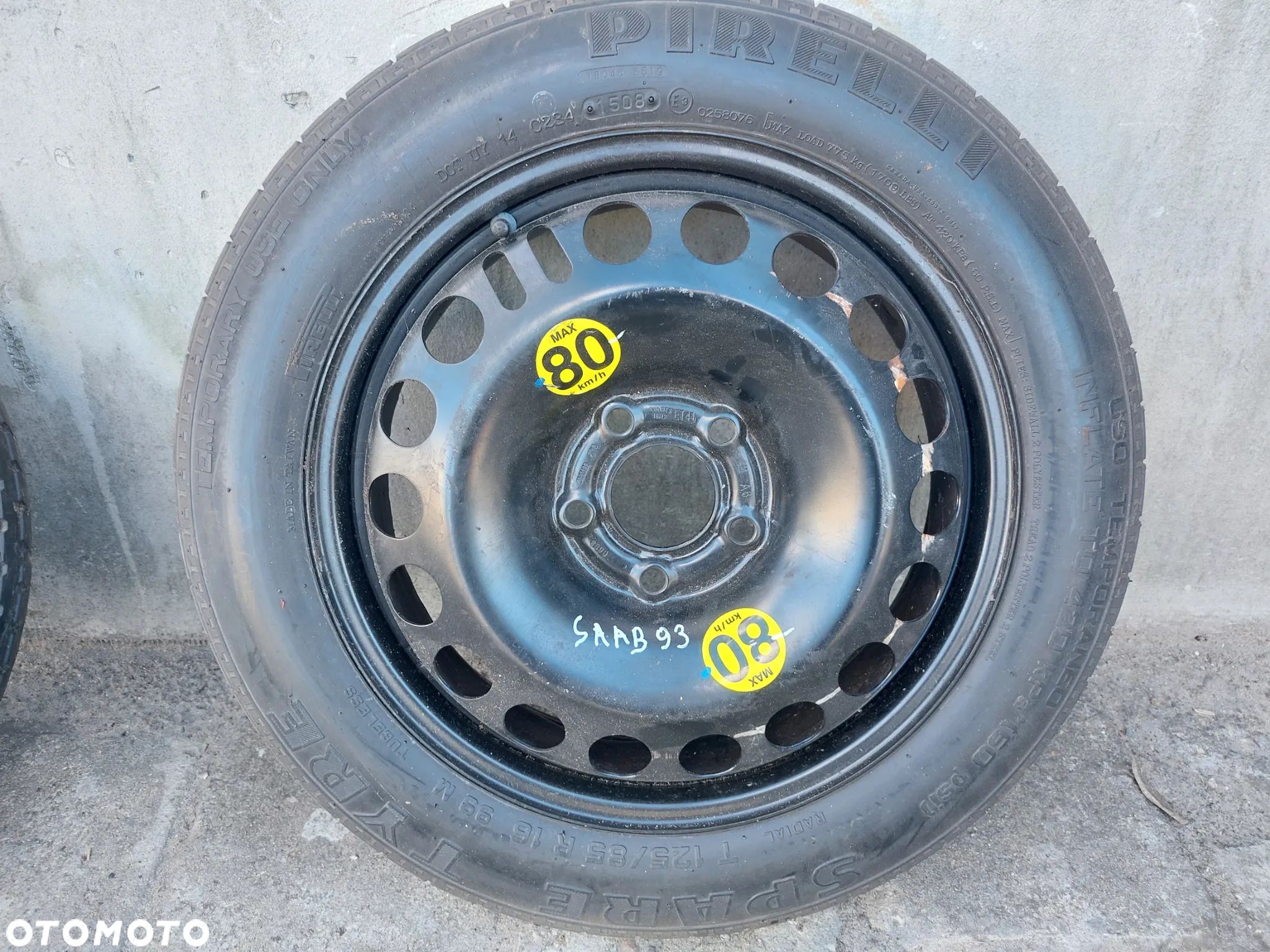 SAAB 93 KOŁO DOJAZDOWE ZAPASOWE 125/85 R16 - 1