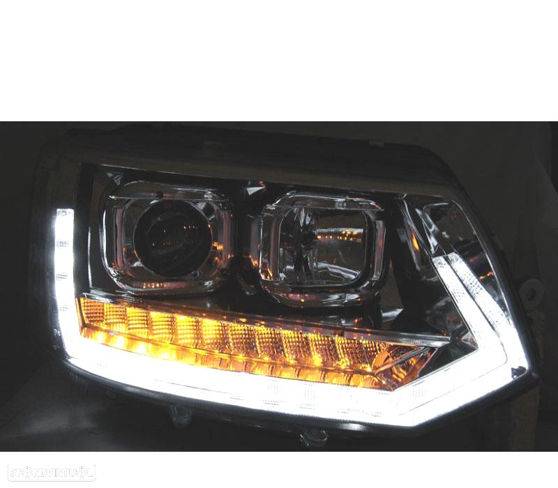 CONJUNTO DE FARÓIS PARA VOLKSWAGEN VW T5 10-15 TRU DRL COM INDICADORES LEDS DINÂMICOS CRISTAL - 3