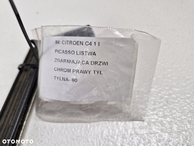 citroen c4 picasso 1 i listwa zgarniająca drzwi chrom prawy tył prawa tylna - 8