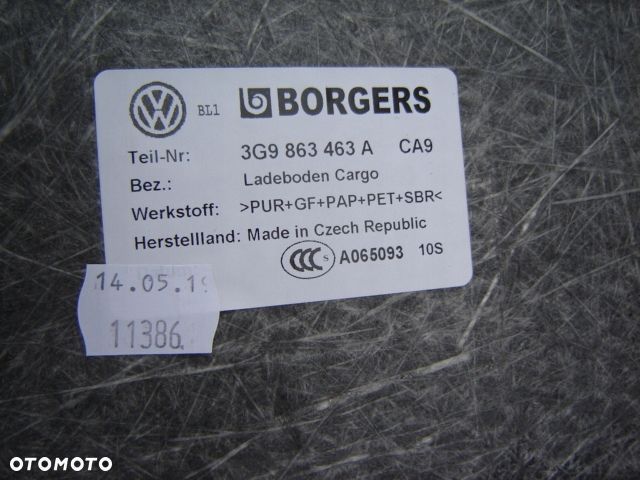 VW PASSAT B8 TAPICERKA BAGAŻNIKA 3G9863463 A - 2