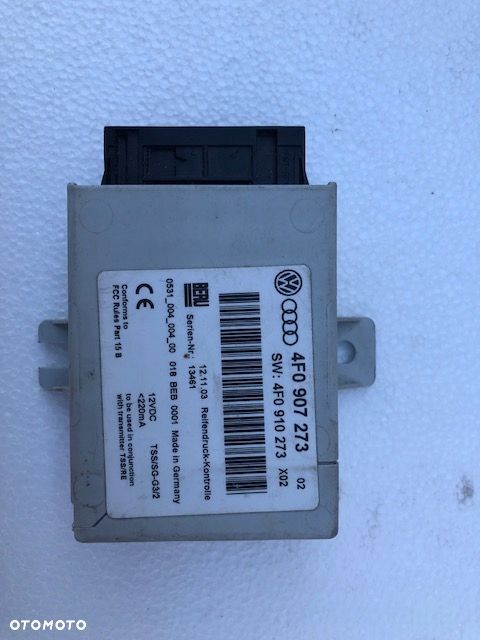 AUDI A6 C6 Q7 A8 MODUŁ CIŚNIENIA OPON 4F0907273 - 1