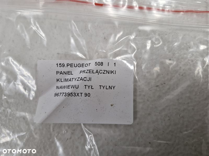 PEUGEOT 508 I 1 PANEL PRZEŁĄCZNIKI KLIMATYZACJI NAWIEWU TYŁ TYLNY 96773953XT - 9