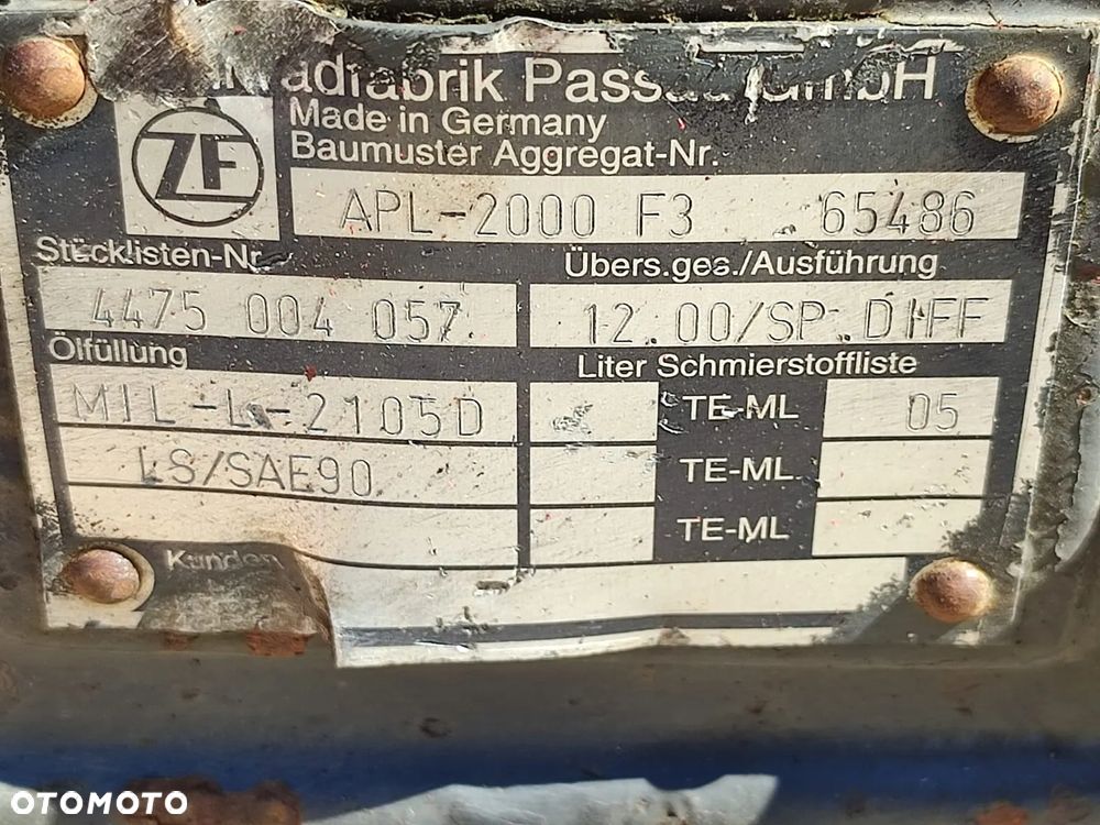 Most napędowy ZF APL-2000 F3 65486 4475004057 Fendt Farmer 311 - 10
