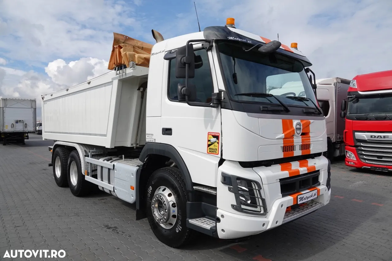 Volvo FMX 380 / 6x4 / CAMION BASCULANTE / 2019/ AXIE ELEVABILĂ / CAPACITATE DE ÎNCĂRCARE: 15.500 KG / GREUTATE: 10.500 KG / BASCULANĂ SPATE / EURO 6 / - 14
