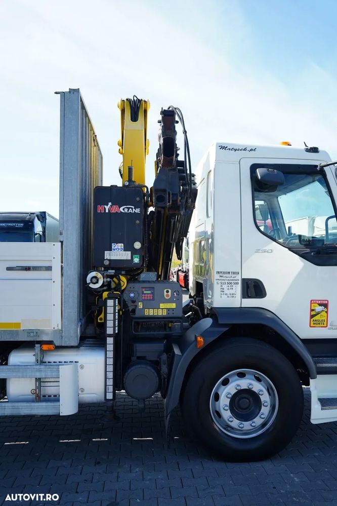 DAF LF 250 / 4X2 / LIVRARE - 7.3 + HDS HYVA HB 150X -E3 / RADIOCOMANDĂ / ROTATOARE / MAX. CAPACITATE DE RIDICARE: 5200 KG / EURO 6 - 20